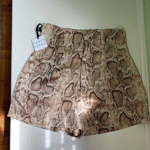 Leopard Print Silk Shorts